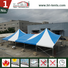 Luxury Custom Made High Peak Tent with Blue and White Color for Events